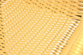 Zestaw 4 sztuk krzeseł ogrodowych wyplatanych pilirattanem - beżowe