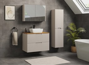 VENA Szafka łazienkowa ryflowana pod umywalkę 46 x 80 x 57 beż