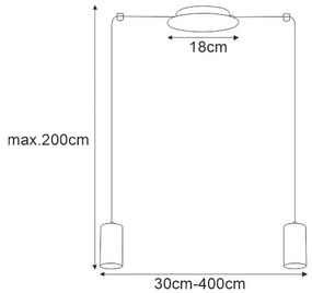 Lampa wisząca tuba z regulacją zwisów - S784-Kolma