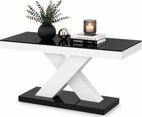 Praktyczna ława biało - czarny połysk G7-C79