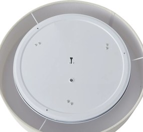 Nowoczesna lampa sufitowa biała z aksamitnym abażurem 46 cm 3-źródła światła - Luz