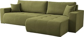 Uniwersalny narożnik do salonu Kora - tkanina Wind, zielony