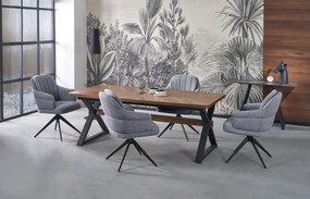 Stół rozkładany BARON 200(350)x100 orzechowy/czarny HALMAR
