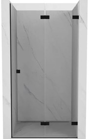 Mexen Lunar-F drzwi prysznicowe składane prawe 55 cm, transparent, czarne - 836-055-000-70-00-P