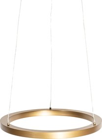 Złota lampa wisząca 40 cm w komplecie z LED o 3 stopniowym ściemnianiu - Girello