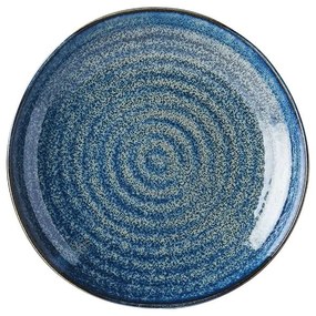 Niebieski talerz ceramiczny MIJ Indigo, ø 23 cm