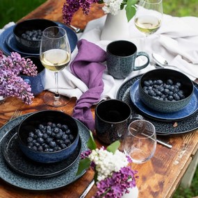 Mäser Zestaw naczyń stołowych 16 szt. FILIPPA – czarny