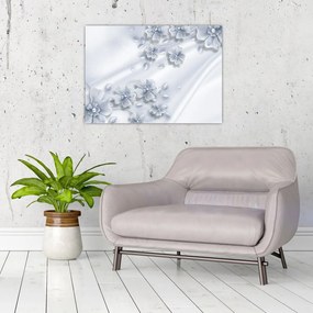 Obraz na szkle - kwiatowy wzór (70x50 cm)