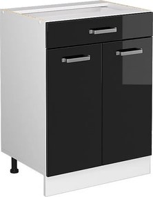 Szafka dolna do kuchni czarny wysoki połysk 60x46x81.6 r-line