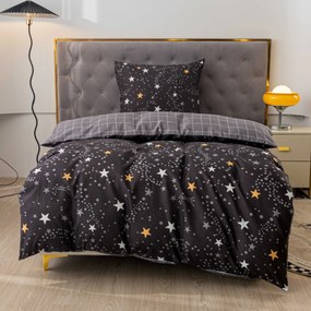 PrzytulneMieszkanie.pl PrzytulneMieszkanie.pl Flanelowa pościel z mikrofibry STELLAR ciemnoszara Rozmiar pościeli: 70 x 90 cm | 140 x 200 cm