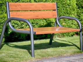 Ławka z oparciem Park Lux 170 x 74 x 86 cm Park Lux PATIO