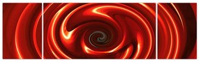 Abstrakcyjny obraz - czerwona spirala (170x50 cm)