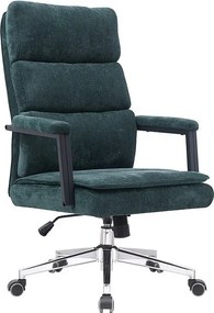 Fotel biurowy - obrotowy i regulowany na wysokość - materiał - zielony - MLINAR