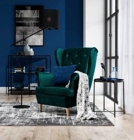 Fotel uszak AROS VELVET zielony ELTAP