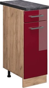Szafka dolna do kuchni czerwony połysk 30x60x81.6 r-line