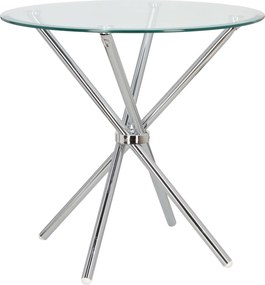 Okrągły stół Ufo 80 cm ze szklanym blatem