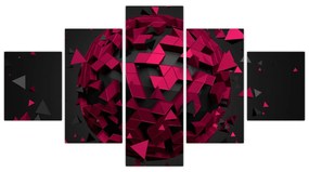 Obraz abstrakcji 3D (125x70 cm)