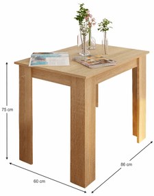 Stół jadalniany TARINIO, dąb sonoma