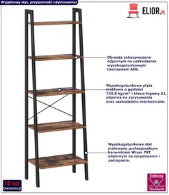 Industrialny otwarty regał na książki N3-L28