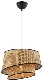 Lampa wisząca na lince BARETTE 1xE27/60W/230V brązowa/czarna