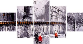Obraz - Obraz olejny przedstawiający miasto II. (125x70 cm)