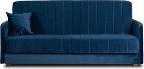 Sofa z Funkcją Spania PORTO Wersalka Rozkładana Dwuosobowa Granatowa Nowoczesna do Salonu