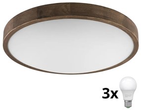 Brilagi - LED Plafon CARVALHO SLIM 3xE27/60W/230V dąb śr. 47 cm