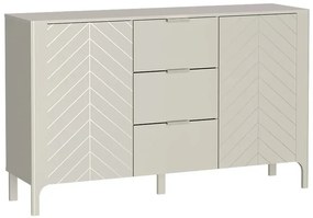 Elegancka komoda w jodełkę w kolorze kaszmir- Sageri 3X