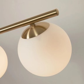 Lampa sufitowa w biało-złotym kolorze ze szklanym kloszem ø 14 cm Mahala – Kave Home