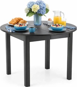 Czarny okrągły rozkładany stół M8-T61