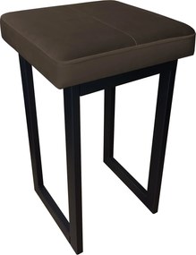 Taboret SOLID tkanina Welur stelaż metalowy STOŁEK LOFT : Kolor Stelaża - Czarny , Kolor tkaniny - VELVET - MG05, Typ tkaniny - Velvet, Wysokość - 45 cm