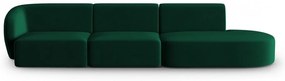 Zielona aksamitna sofa lewostronna 311 cm Paolo – Milo Casa