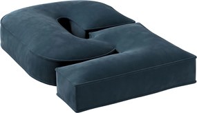 Poduszka Cyferka 5 kolor niebieski tkanina połyskliwa, welwetowa