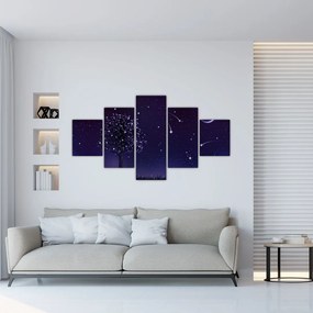Obraz - Noc uchwycona przez ilustrację (125x70 cm)