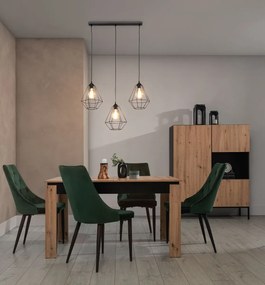 Lampa wisząca BREVITAS II czarna ELTAP