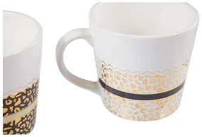 Kamionkowe kubki w biało-złotym kolorze zestaw 2 szt. 300 ml London – Premier Housewares