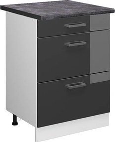 Szafka dolna do kuchni antracyt wysoki połysk 60x60x81.6 r-line