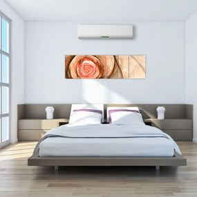 Obraz - Abstrakcyjny róż z białym tłem (170x50 cm)