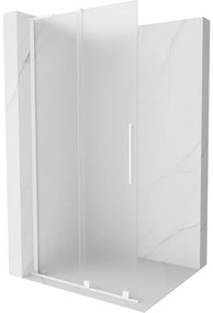 Mexen Velar L ścianka prysznicowa rozsuwana Walk-in 120 x 200 cm, szron 8 mm, biała - 871-120-003-33-20