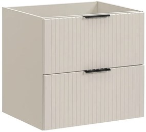 Beżowa wisząca szafka pod umywalkę 60 cm - Edar 3X