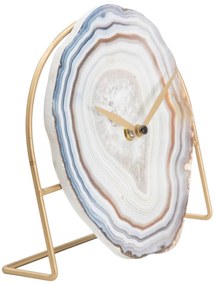 Elegancki zegar z tarczą z wzorem agatu, 20 x 19,5 cm