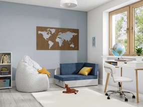 Mała rozkładana sofa ROSA, niebieska/szara