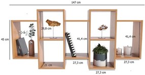 Skandynawska Półka Wisząca W Kolorze Olcha K6-H64