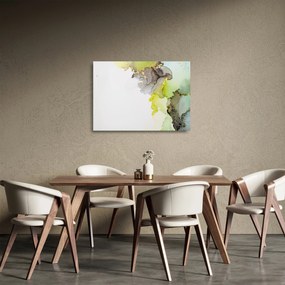 Obraz na szkle - Sztuka abstrakcyjna w tuszu (70x50 cm)
