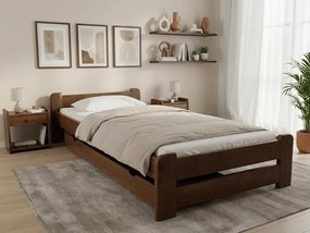 Łóżko Emily 90 x 200 cm, dąb Stelaż: Ze stelażem listwowym rolowanym elastycznym, Materac: Materac Sommera