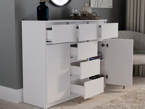 Komoda z szufladami i szafkami Malwa 2D6S BIAŁY