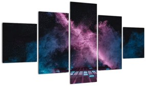 Obraz - Różowo - niebieski dym (125x70 cm)