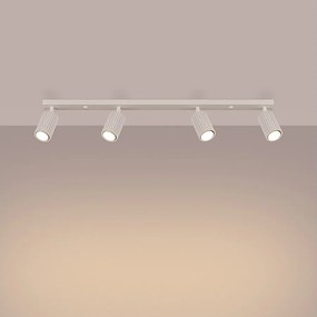 Lampa sufitowa minimalistyczny Gloow, aluminium - 4 źródło światła 3000K - L.81 x H.16.5 cm - beżowy