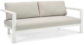 Kremowa aluminiowa sofa ogrodowa Cubic – Diphano