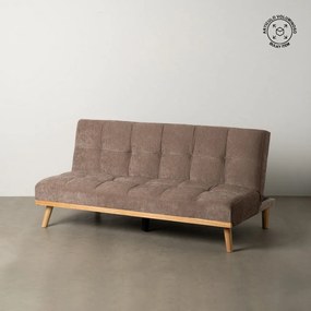 Brązowa rozkładana sofa z tkaniny szenilowej 178 cm – Ixia
